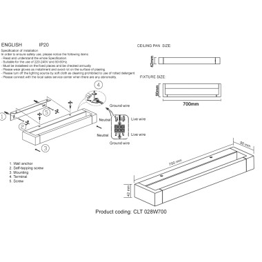 Бра Crystal Lux CLT 028W700 WH