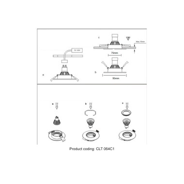 Светильник встраиваемый Crystal Lux CLT 064C1 BL