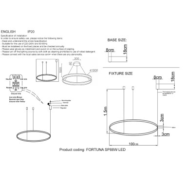 Люстра Crystal Lux FORTUNA SP88W LED GOLD