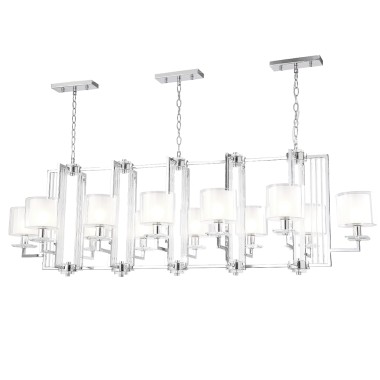 Люстра Crystal Lux NICOLAS SP12 L1600 NICKEL/WHITE