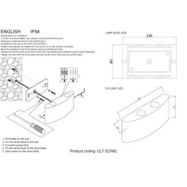 Влагозащищенный светильник Crystal Lux CLT 023W2 DG