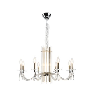 Люстра Crystal Lux AURELIO SP8 GOLD+CHROME/TRANSPARENT