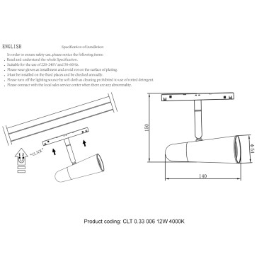 Светильник трековый магнитный Crystal Lux CLT 0.33 006 12W WH-CH 4000K