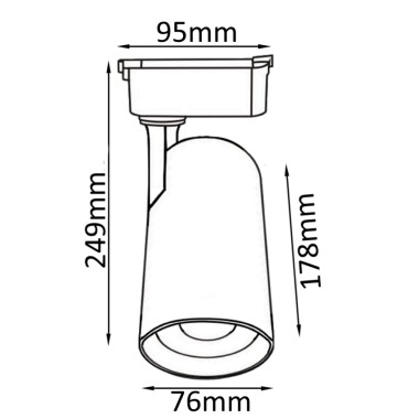 Cветильник трековый однофазный Crystal Lux CLT 0.31 006 30W BL