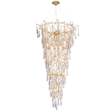 Люстра Crystal Lux REINA SP34 D1200 GOLD PEARL