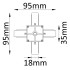 Соединитель X-образный (однофазный) Crystal Lux CLT 0.211 04 BL
