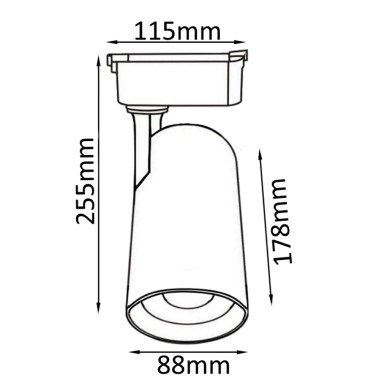 Cветильник трековый однофазный Crystal Lux CLT 0.31 006 40W BL