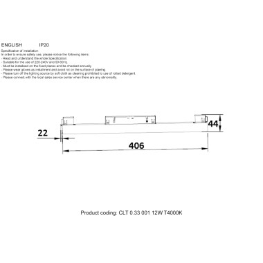 Светильник трековый магнитный Crystal Lux CLT 0.33 001 12W BL T4000K