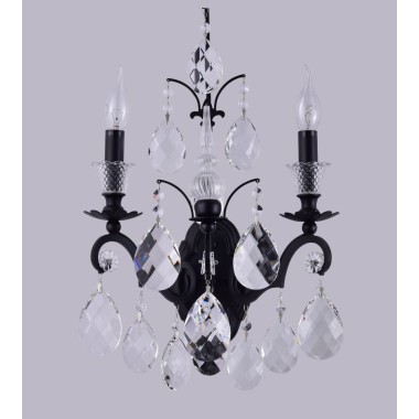 Бра Crystal Lux MAGNIFICO AP2 BLACK/TRANSPARENT