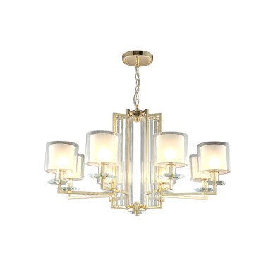 Люстра Crystal Lux NICOLAS SP-PL8 GOLD/WHITE