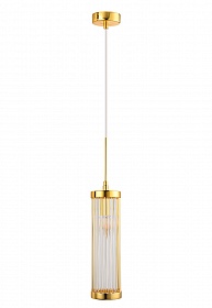 Светильник подвесной Crystal Lux TADEO TADEO SP1 D100 GOLD/TRANSPARENTE - фото и цены