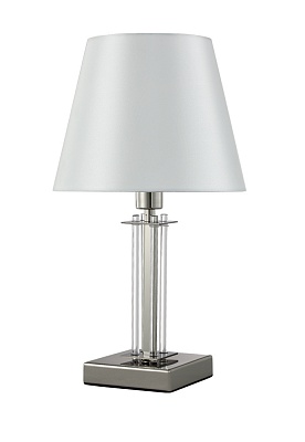 Настольная лампа Crystal Lux NICOLAS NICOLAS LG1 NICKEL/WHITE - фото и цены